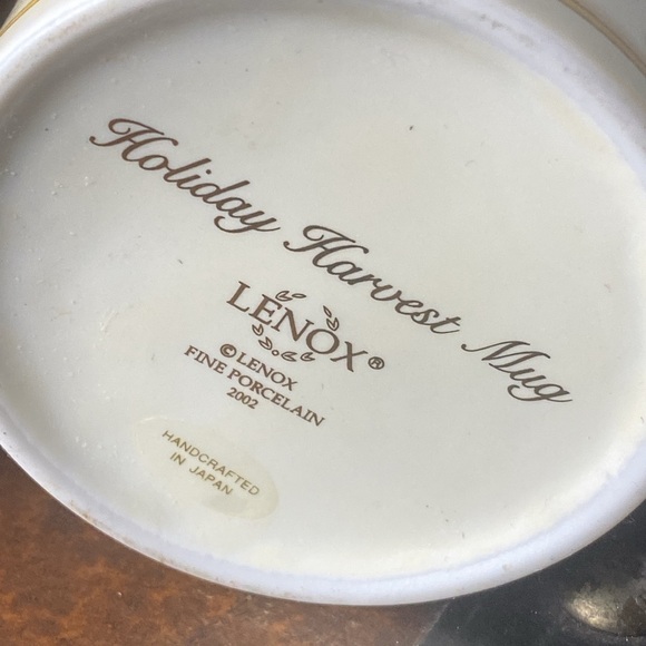 . Vintage LENOX Holiday Harvest Mugs - Set of 2 - Fine...